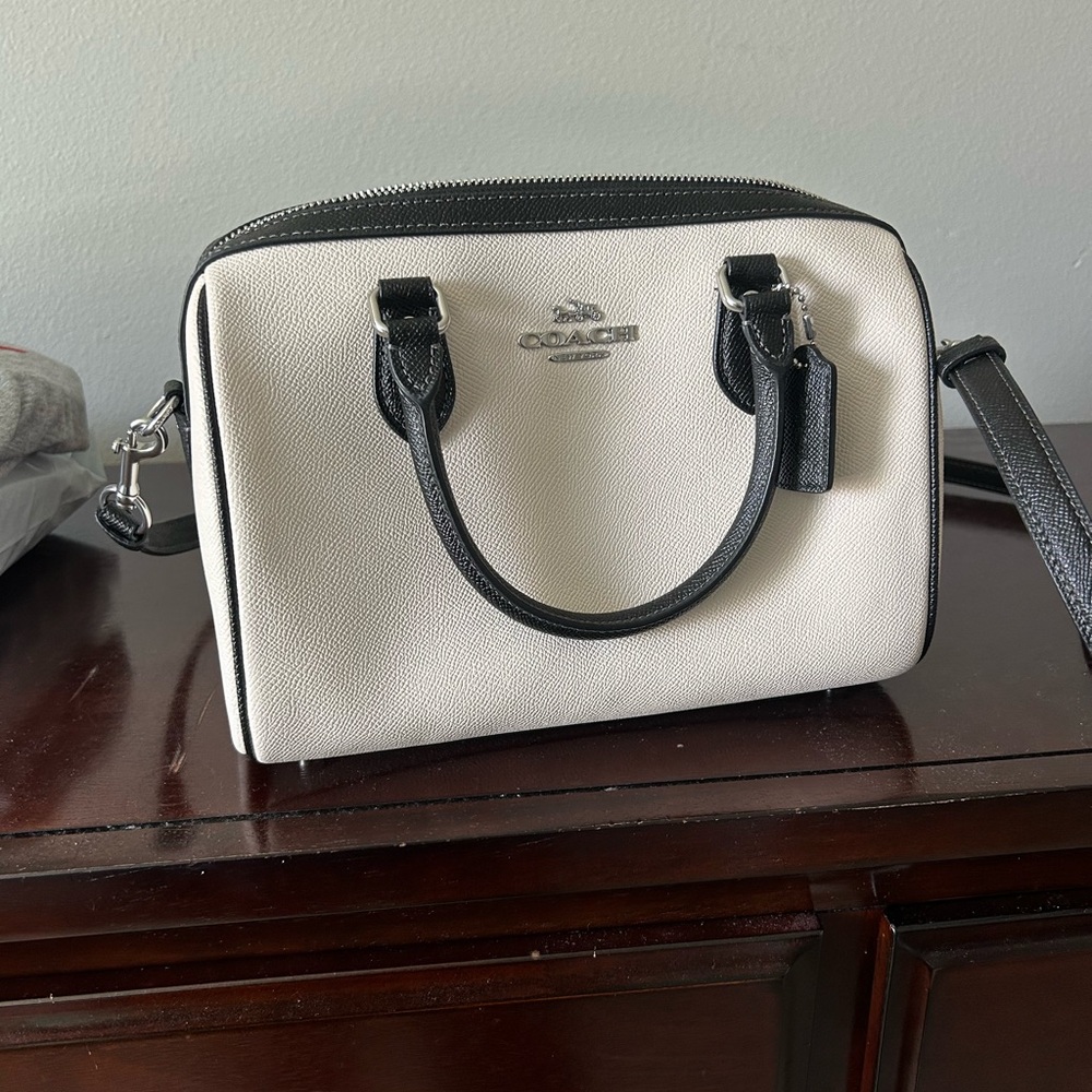 Coach Black and White Crossbody Bag
